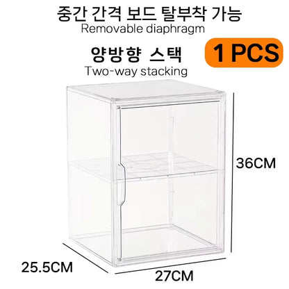 Multifunctional Foldable Storage Box Organizer for Figurines, Jewelry, Makeup, Blind Box, Bag Display – Super Big Acrylic Case