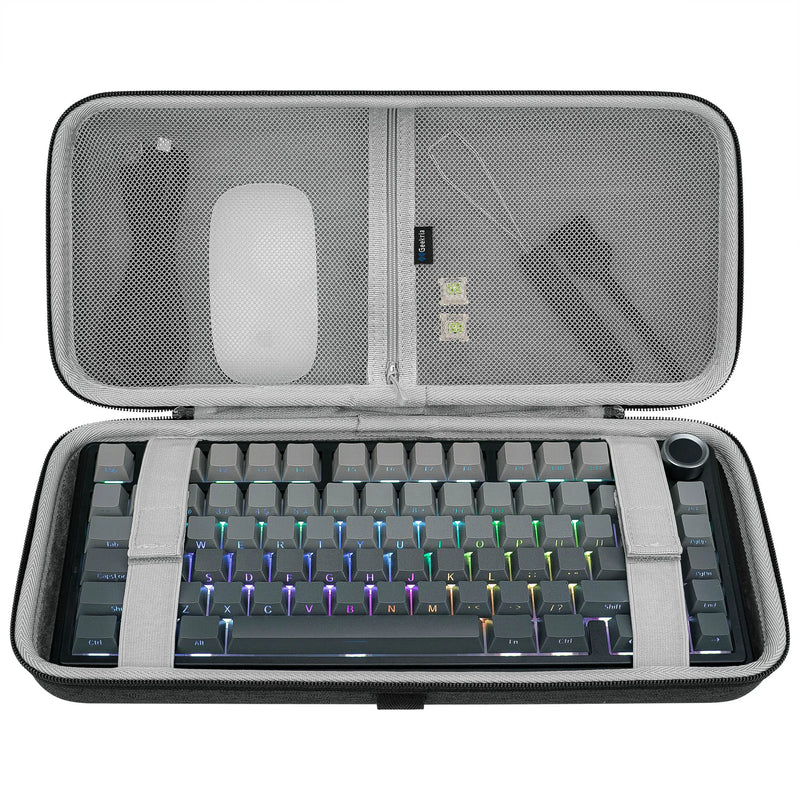 Geekria 75% 84-Key Gaming Keyboard Case, Compatible with Keychron K2 / K2 HE, Logitech POP Keys / MX Mechanical Mini