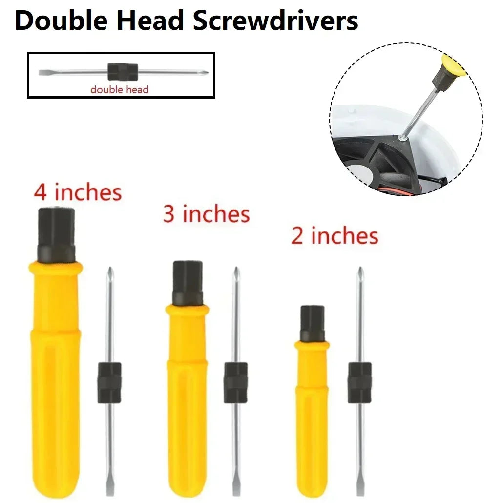 2 Sides Double Head Slotted Cross Screwdrivers Portable Household Outdoor Hand Screws Driver Remover Repair Tools Hand Tools