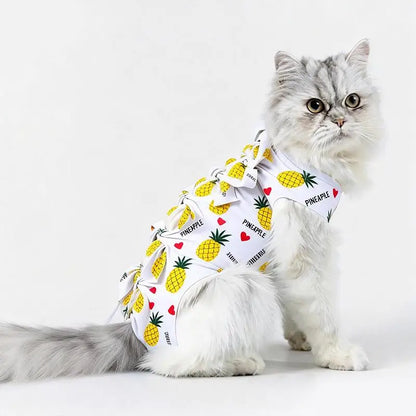 Pet Neutering Suit Cat Postoperative Recovery Anti Licking Clothing Adjustable Cat Wound Protective Clothes Pet Supplies