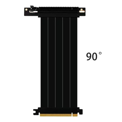 90 Degree/180 Degree PCIe 3.0 x16 Riser Cable High Speed Flexible Extender Card Extension Port， Pcie 3.0 System 300mm /11.8inch