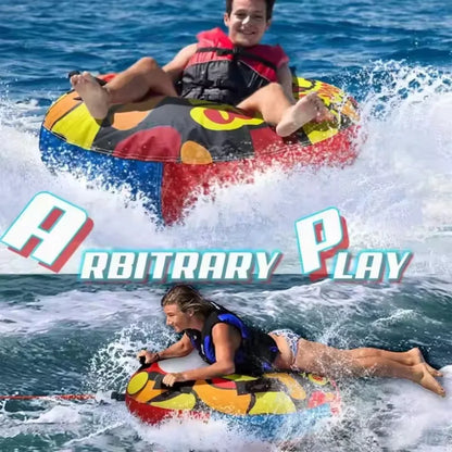 Towable Water Tubes, 1 Person Boat  Inflatable Tube Towable for Water Sports, Nylon Cover Inflatable Tube for Boat to Pull