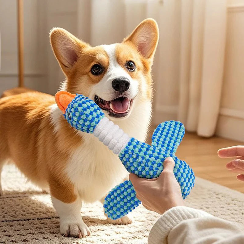 Pet Vocalizing Wild Goose Toy, Dog Chewable Teething Stick, Boredom Relieving Plush Doll, Small Dog Universal Product