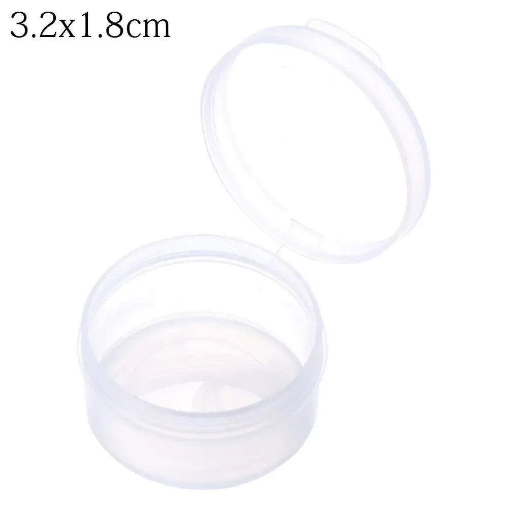 1Pcs Plastic Transparent Storage Box Small Items Sundries Jewelry Organizer Case Beads Container Pill Chip Box Tools Accessories