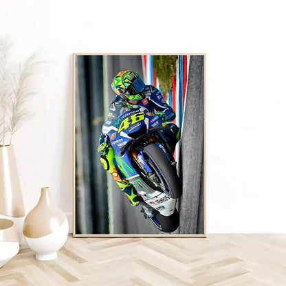 Painting Calligraphy HD Waterproof Canvas Wall Art Poster Home Room Decor Gift Motorcycle Racer Valentino Rossies