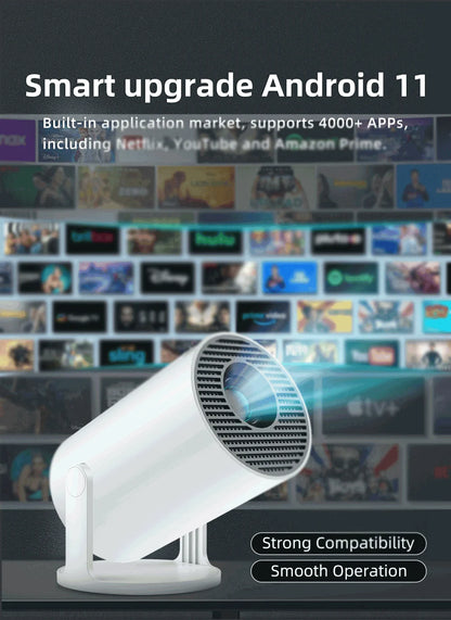 30000+ GAME projectors 4k android portable video projector bluetooth and wifi Home theater support Netfli YouTub