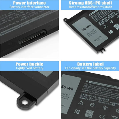 33YDH Laptop Battery for Dell Latitude 13 3380 14 3490 15 3590 3580 Inspiron 7000 7778 7773 15 7577 G3 3579 3779 G5 5587 G7 7588