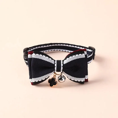 Cute Cat Collar with Bow Tie Adjustable Design Pet Dogs Cats Puppy Necklace Pet Supplies