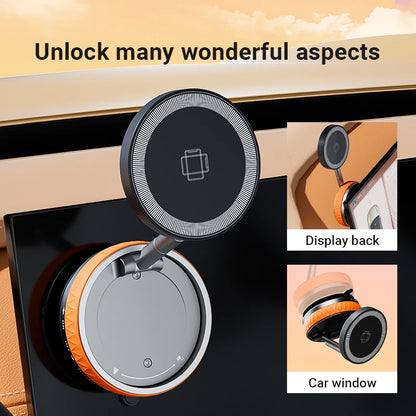 Magnetic Wireless Charger Foldable Car Phone Holder 15W Fast Charging Car Charger Holder For iPhone 16 15 14 13 Car Mount