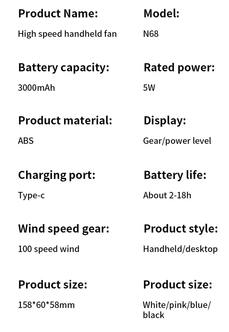 Lenovo 3-in-1 Mini Fan 5-speed 3600mAh Recharge Lithium Battery USB Charging Portable Cooler For Outdoor Camping Trip Summer New