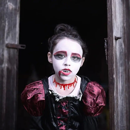 Halloween Blood Necklace Horror Blooddrop Necklace Vampire Dark Blood Necklace Haunted House Personality Bleeding Necklace