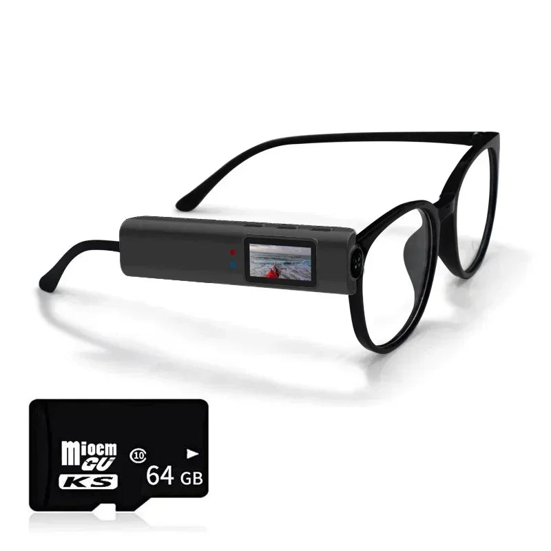 Lenovo 4K Glasses Camera WiFi Smart Video Recording HD Headset Wearable Cam for Travel Vlogging Hands Free Sunglasses Recorder