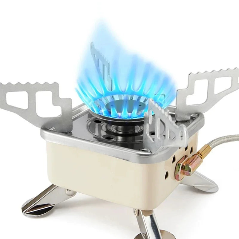 Foldable Portable Camping Stove Mini Heater Gas Burner Cookware Barbecue Camping Equipment Outdoor Camping Furnace