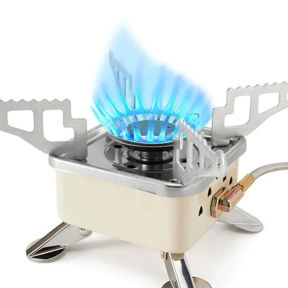 Foldable Portable Camping Stove Mini Heater Gas Burner Cookware Barbecue Camping Equipment Outdoor Camping Furnace