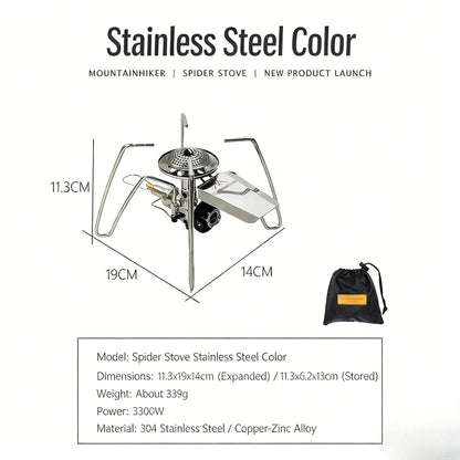 Mountainhiker Outdoor Portable Folding Spider Stove Camping Picnic Stove Barbecue Stove Household Stove with Holder