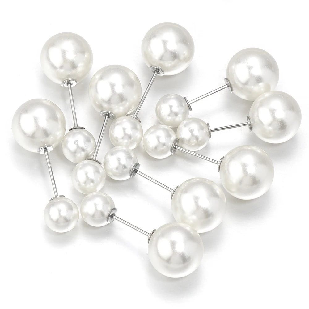 10pcs Imitation Pearl Brooch Pins 38/54/73mm Beige Double Pearl Safety Pins For Jewelry Making Party DIY Clothing Accessories