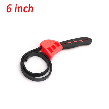 Multifunctional Belt Wrench Adjustable Rubber Strap Wrench Oil Filter Wrench Jar Opener Pipe Wrench Cartridge Disassembly Tool