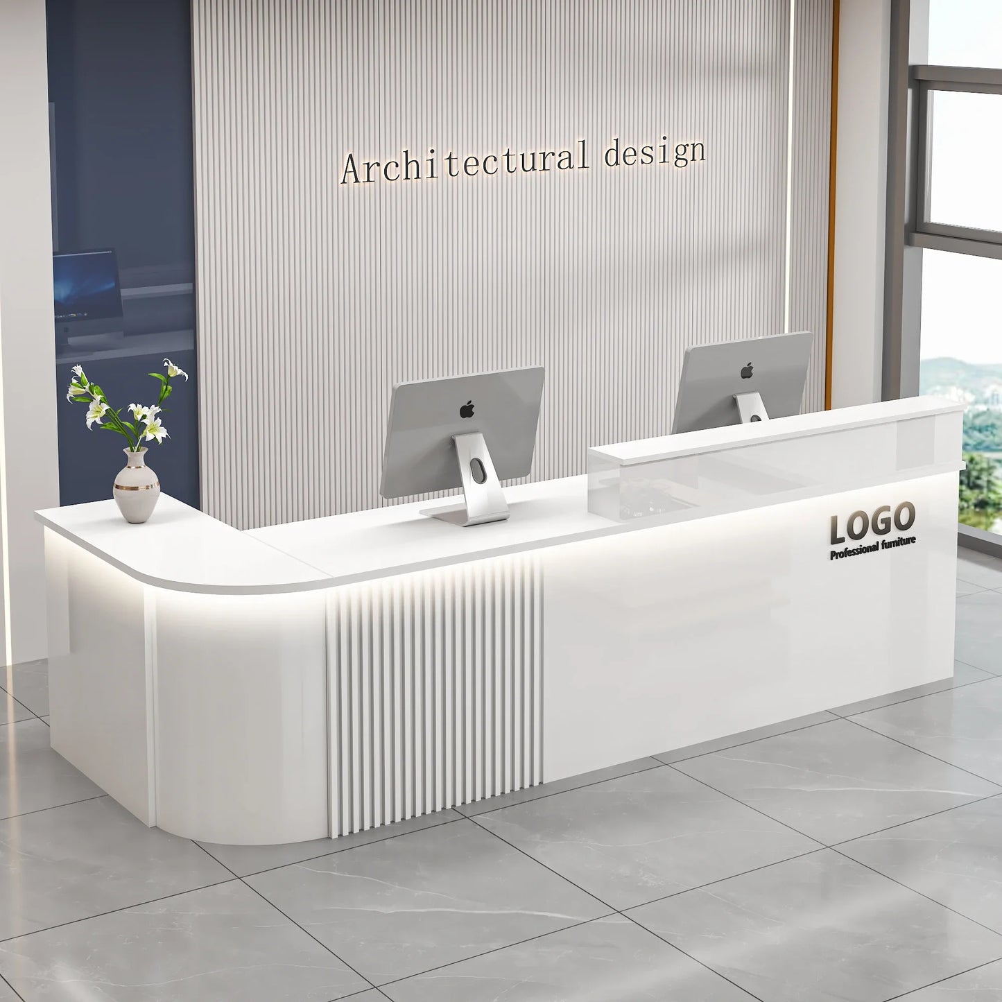 Professional Office Bar Counter Simple Luxury Beauty Design Reception Desk Modern Salon Bancone Bar Lusso Commercial Furniture