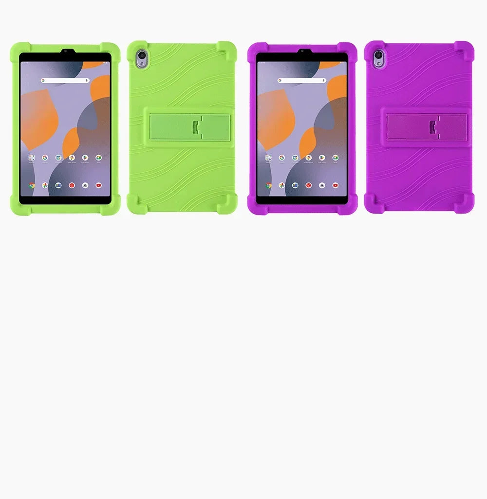 For Walmart ONN 8-inch 100135923 Tablet Case 2024 Shockproof Air Cushion Soft Silicone 8-inch Adjustable Stand Protective Case