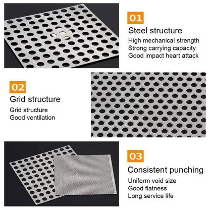 Stainless Steel Floor Drains Net Cover Square Drain Hole Shower Hair Catcher Filter Stopper Kitchen Bathroom Hardware Parts
