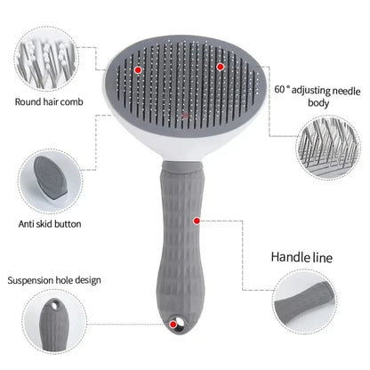 Cleaning Pet Supplies Grooming Brush Dematting Tool Slicker Brush for Dogs and Cats Effortless Hair Remover Comb for Shedding