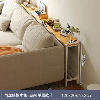Multi-functional Living Room Long Partition Rack Bed Tail Storage Table Rear Sofa Gap Narrow Side Table Space-Saving Furniture