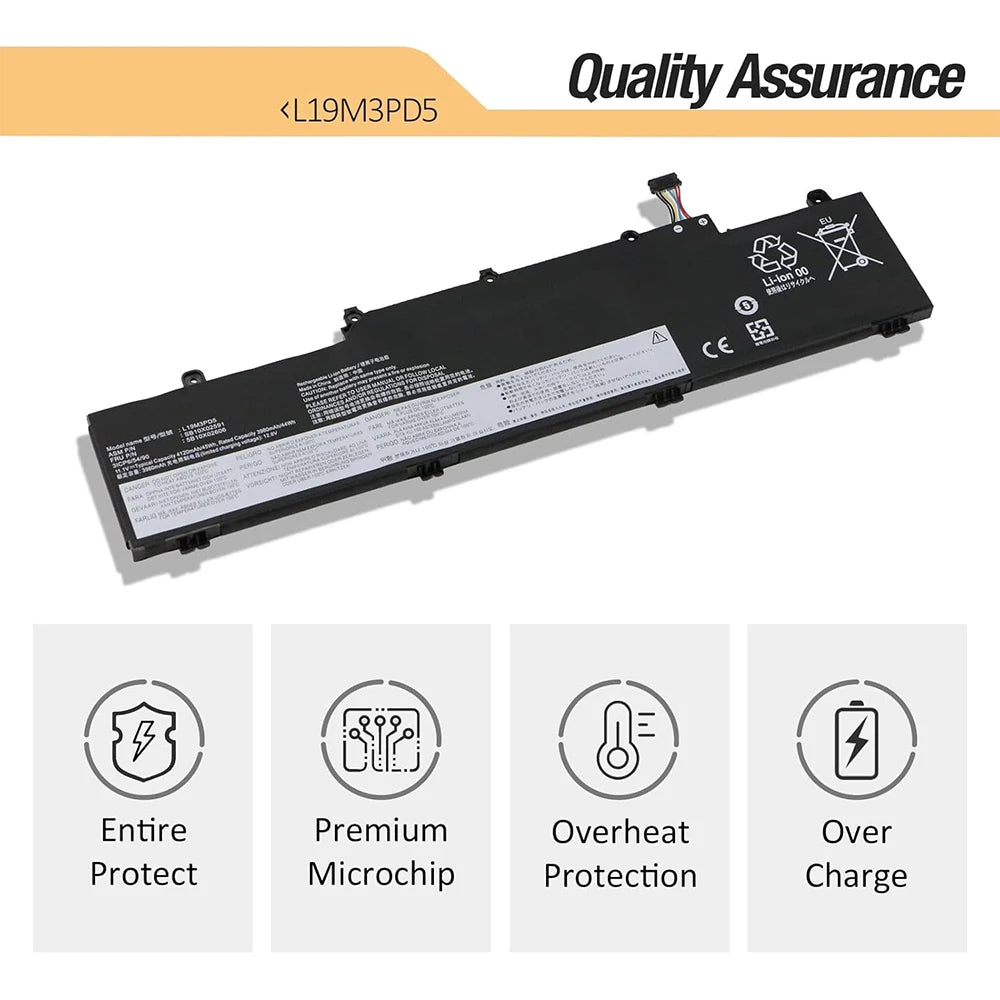 L19M3PD5 L19C3PD5 L19D3PD5 L19L3PD5 Laptop Battery for Lenovo ThinkPad E14 Gen 2/E14 Gen 3/E14 Gen 4 L20C3PD4 L20L3PD4 L20M3PD4