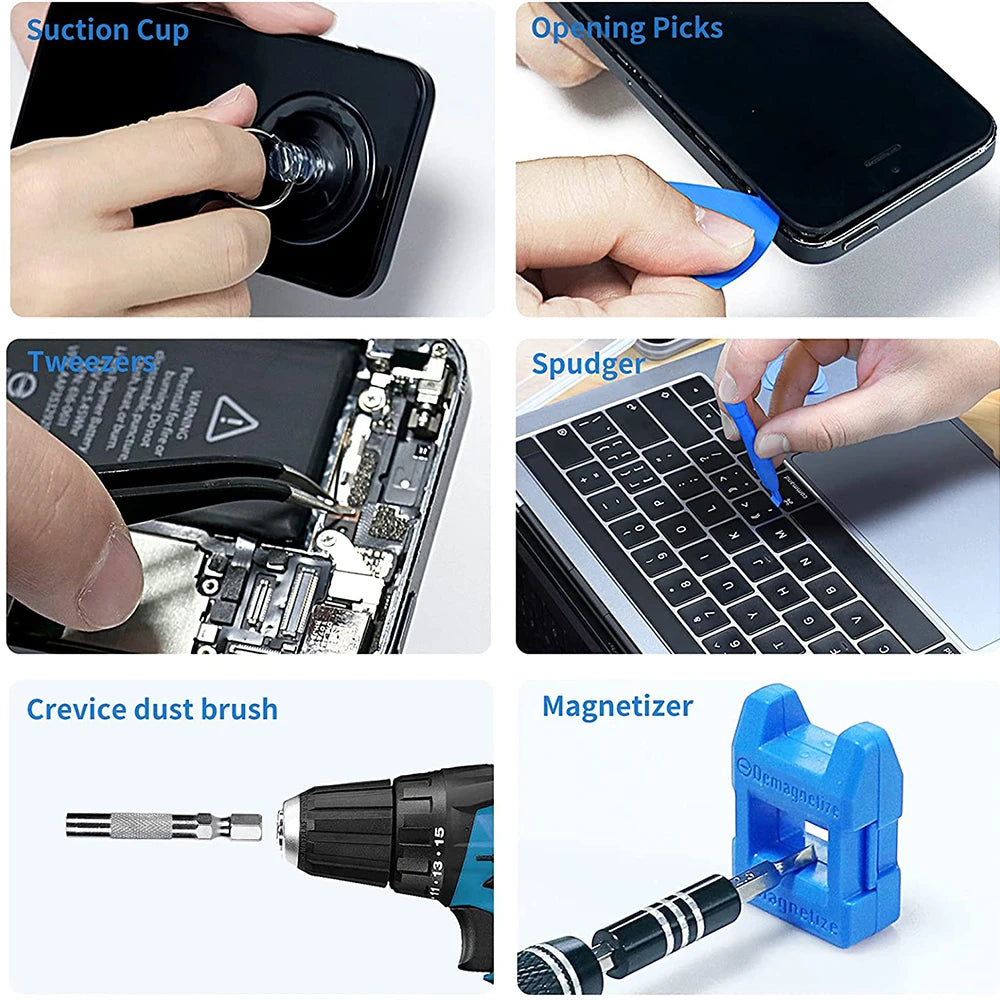 Screwdriver Set  Magnetic Torx Phillips Screw Bit Kit WOZOBUY With Electrical Driver Remover Wrench Repair Phone PC Tools