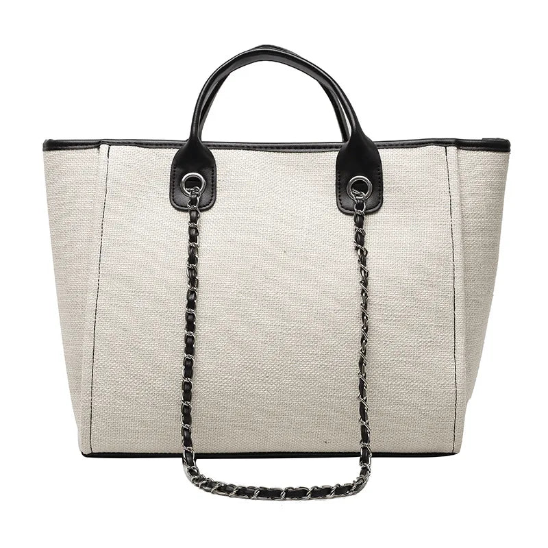 2025 Female Large Capacity New European American Bucket Bag Handheld Single Shoulder Diagonal Cross Chain Tote Bag