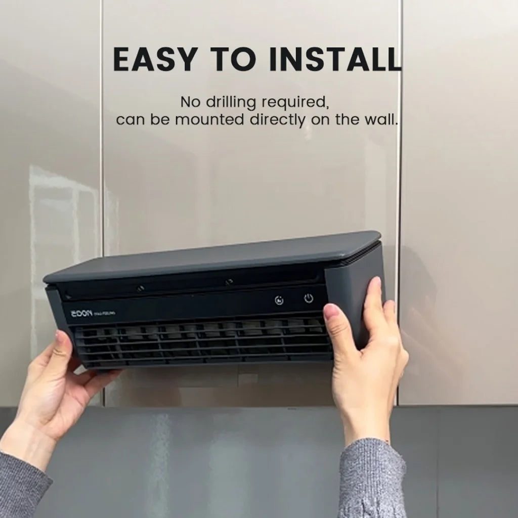 EDON E868 Wall-Mounted Air Cooling Fan 20W Power Quick Cooling Easy To Install Leafless Home Kitchen Air Conditioning Fan