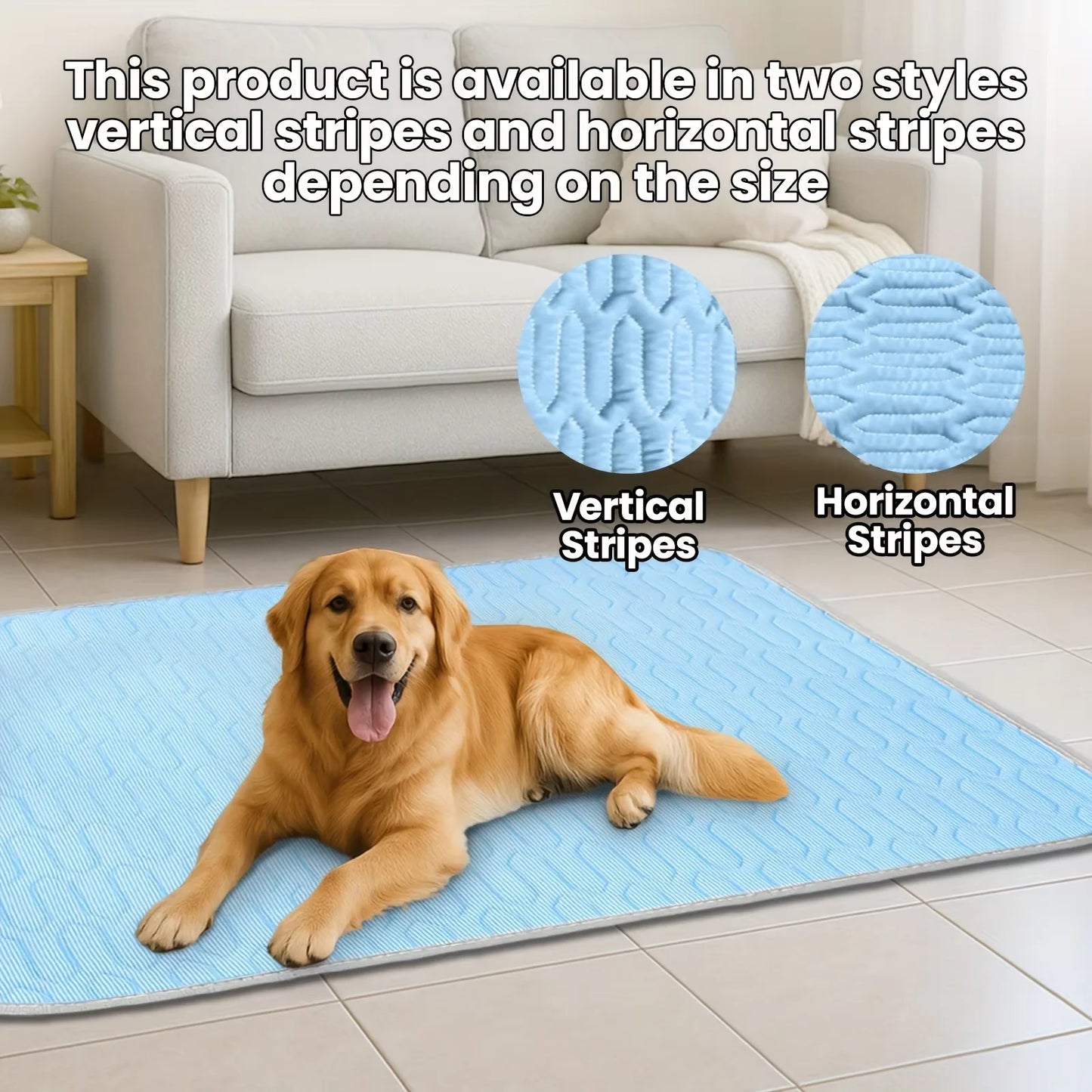 Pet Summer Cooling Mat, Ice Silk Sleeping Pad for Dogs & Cats, Breathable Latex Mattress, Anti-Slip Pet Bed for All Seasons