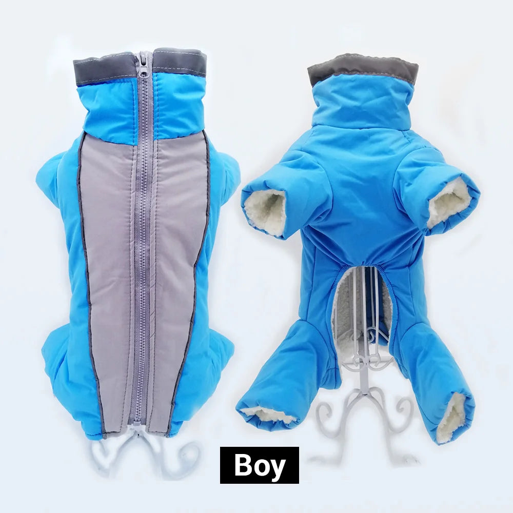 Winter Clothes For Small Dogs Warm Fleece Puppy Pet Coat Jacket Waterproof Reflective Dog Jumpsuits Chihuahua Clothing Overalls