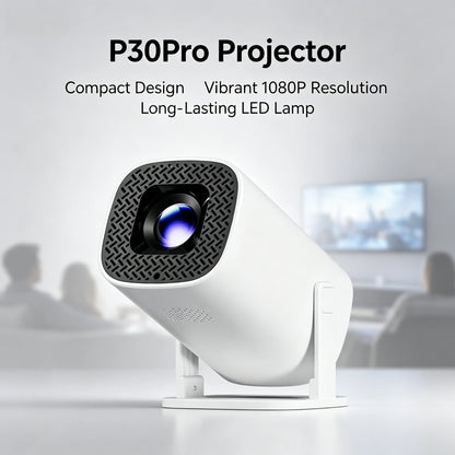 P30PRO Home Theater Projector Android 11 WIFI 6 Native 720P With Speakers Portable Cinema Outdoor Projector