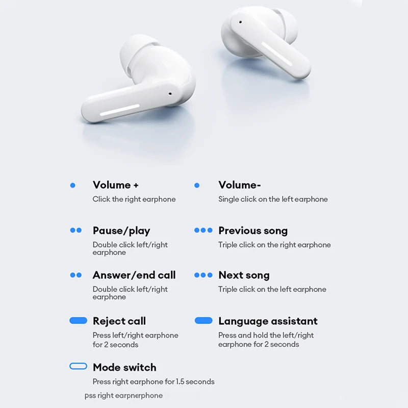 New Lenovo LE209 Wireless Bluetooth Earphone Business Music Bluetooth Headphone HD Call with Mic 30H Battery Life Gaming Headset