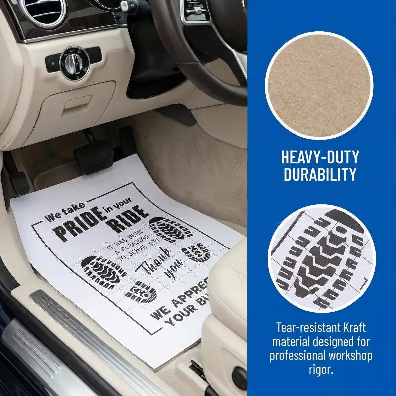 10Pcs High Quality Disposable Car Floor Mats, Waterproof Anti-Slip Paper Car Interior Protection Accessories
