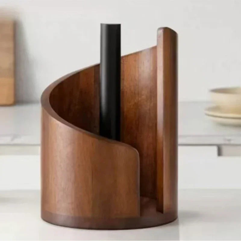 Mountain Wooden Paper Towel Holder, Wood Paper Towel Stand, Dispenser Rack, Holder Stand for Kitchen Roll Organize for Dining