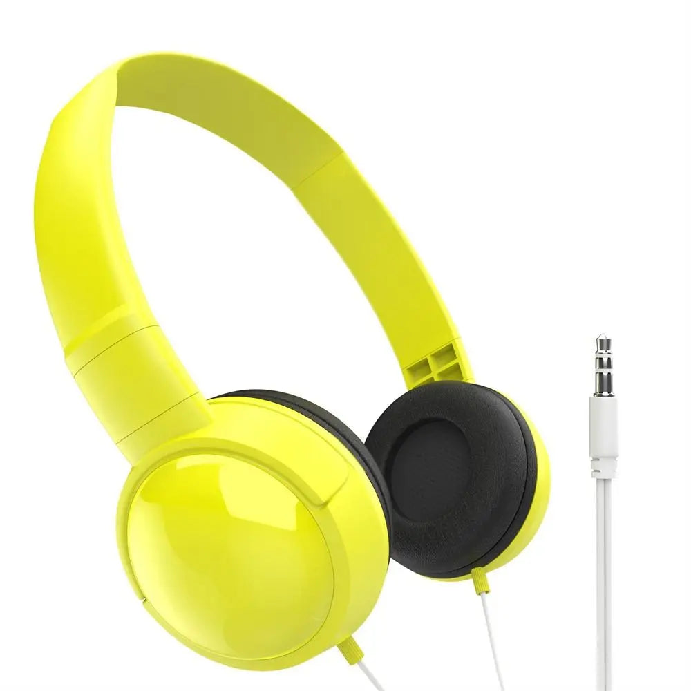 Music Earbuds Over Ear Wierd Headphones HiFi Stereo Music Stereo 3.5mm Headset Adjustable Audio Bass Macaron Headphone Tablet