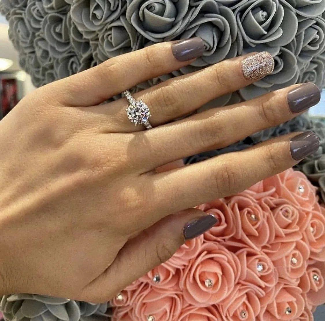 Hot Selling Silver Plated Rings Set For Women Geometric Punk Cubic Zirconia Jewelry Wedding Engagement Ring Size 5-11