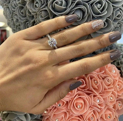 Hot Selling Silver Plated Rings Set For Women Geometric Punk Cubic Zirconia Jewelry Wedding Engagement Ring Size 5-11