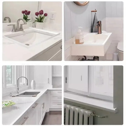 Kitchen Water Retaining Strip, Silicone Self-adhesive Door Seal, Separating Shower Dam Barrier – Bathroom Accessories