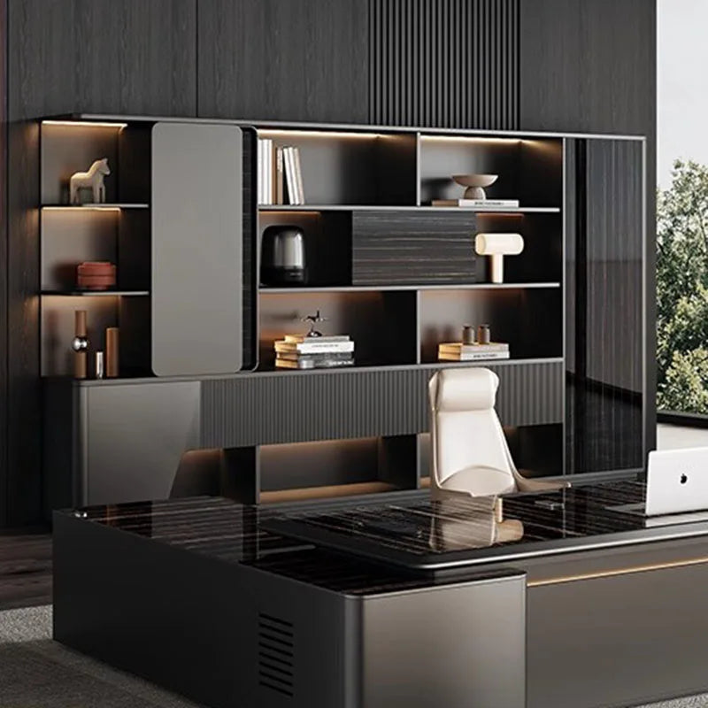 Space Saving Modern Office Desk Storage Executive Computer Office Desk Minimalist Lshaped Escritorio Oficina Office Furniture