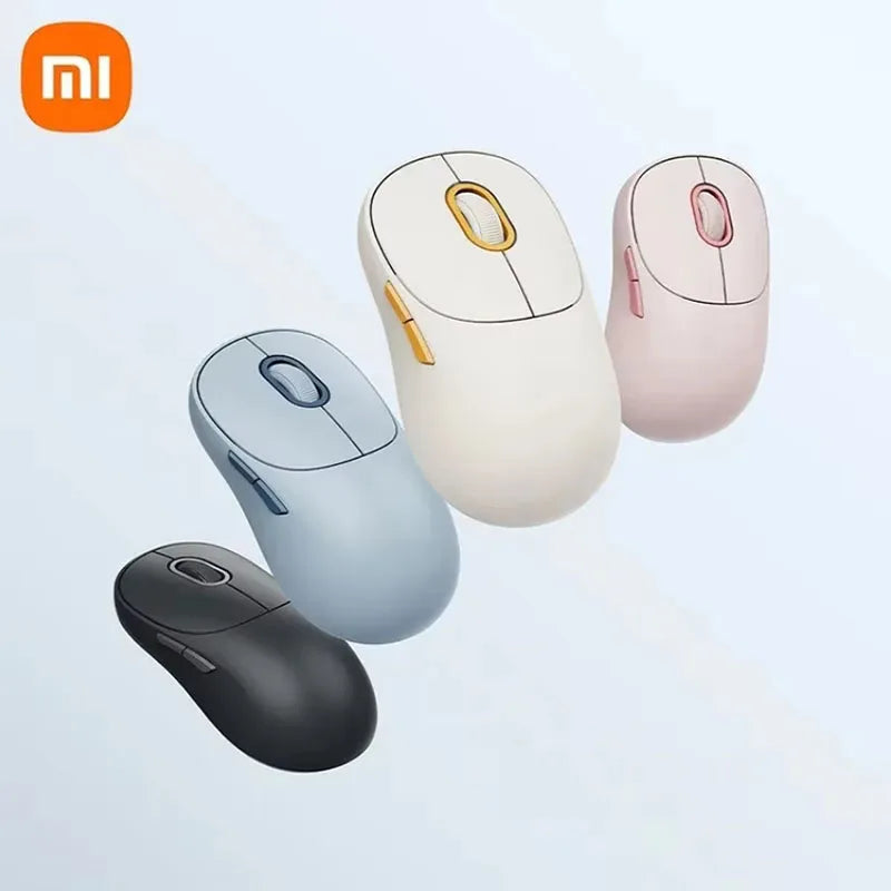 Xiaomi Wireless Mouse 3 Color Version Bluetooth Dual Mode 2.4GHz 1200DPI Ergonomic Optical Laptop Computer Soft-tone Keying Game