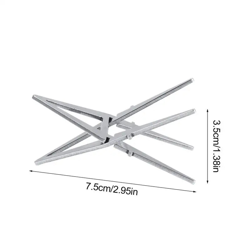 Portable Alcohol Stove Internal Bracket Stainless Steel Detachable Four-corner Kettle Bracket Outdoor Camping Accessories