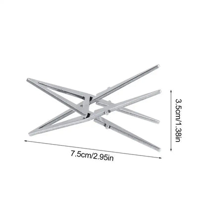 Portable Alcohol Stove Internal Bracket Stainless Steel Detachable Four-corner Kettle Bracket Outdoor Camping Accessories