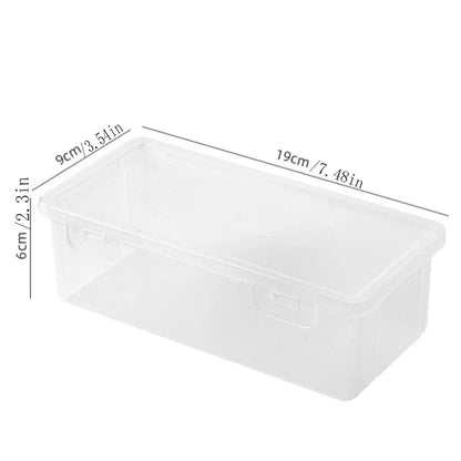 The white plastic storage box is tightly sealed, lightweight and durable, and is a multifunctional home storage tool.