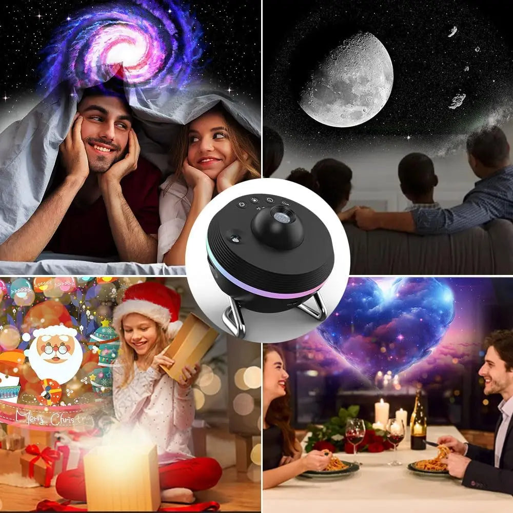 13 in 1 Star Projector Night Light 360° Degree Rotating 4K HD Galaxy Projector Bedroom With Timer Planetarium Projector For Kids