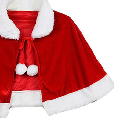 Christmas Shawl Performance Clothing Santa Claus Christmas Cloak Children’s Christmas Cloak Gold Velvet Christmas Costume