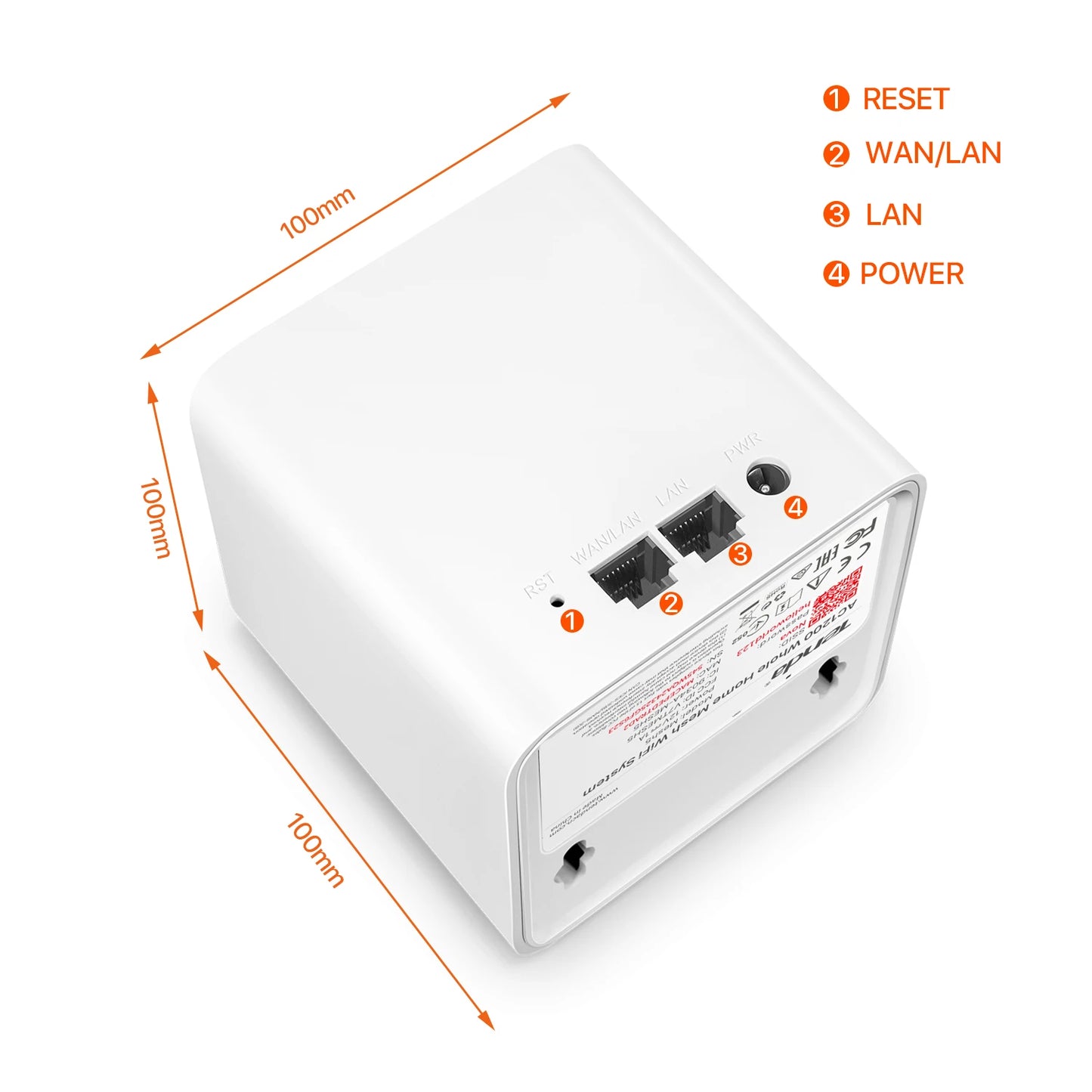 Tenda MW5G Nova Mesh WiFi System 2.4&5Ghz Dual-Band AC1200 Whole Home Gigabit Network Router Extender Covers up to 6000 sq.ft