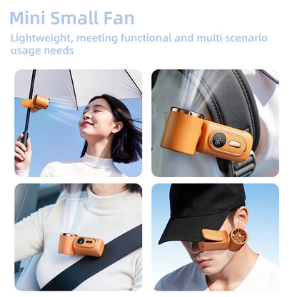 Portable Mini Fan Handheld Small Fan Cooling Turbo High Speed Fans 3000mAh 5 Speeds 180° Adjustable LED Display USB Rechargeable
