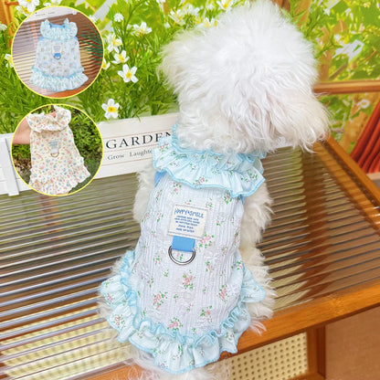 Soft Pet Clothes Thin Small Dog Cool Dress Cute Soft Cat Cooler Clothes Breathable Skin-friendly Summer Puppy Skirt Clothes